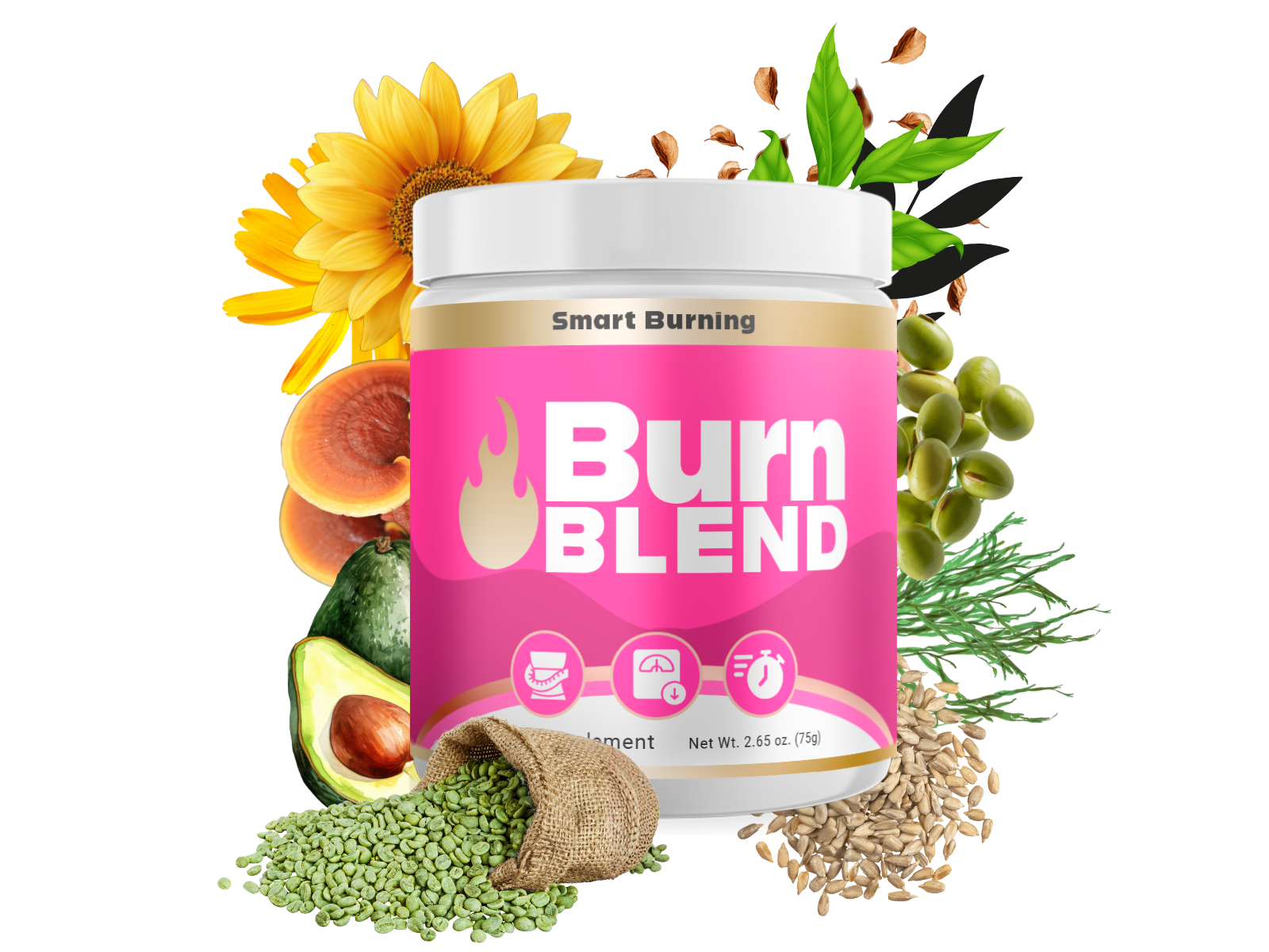Burn Blend Supplement Bottles